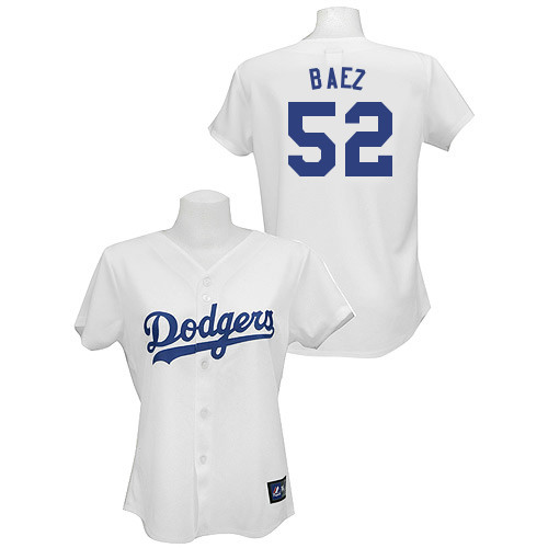 Pedro Baez #52 mlb Jersey-L A Dodgers Women's Authentic Home White Baseball Jersey